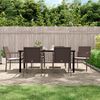 vidaXL Garden Dining Set Brown Poly Rattan Large Seats Many