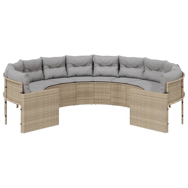 vidaXL Patio Sofa Beige
