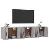 vidaXL Wall-mounted TV Cabinet Set of 3 Grey Sonoma Engineered wood