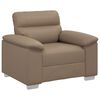 vidaXL Sofa Chair Cappuccino Faux leather, metal, plywood, solid wood