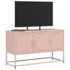 vidaXL TV Cabinet Pink Steel 39.6 in TV Cabinet Rectangular
