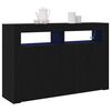 vidaXL Sideboard Black Oak 45.67 x 11.81 x 29.53 in Engineered Wood