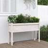 vidaXL Garden Planter White Solid Pine Wood 41.3 in wide