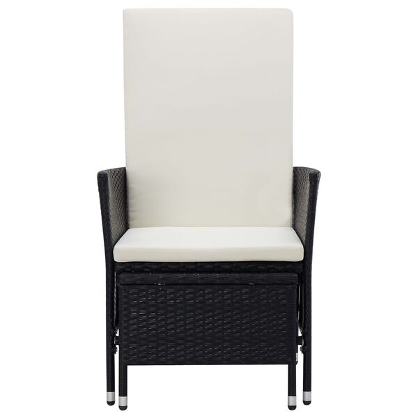 vidaXL Garden Furniture Set Black and cream white Poly rattan Large