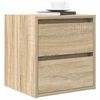 vidaXL Wall-mounted Bedside Cabinet Sonoma oak Engineered wood Small