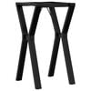 vidaXL Dining Table Leg Black Powder-coated steel Standard Durable