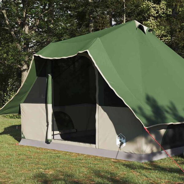 vidaXL Tipi Tent with Roof Green 140.94 x 116.54 x 101.57 in Taffeta