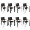 vidaXL Dining Set Brown and Black