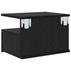 vidaXL Floating Nightstand Black Oak 15.75 x 12.20 x 10.63 in