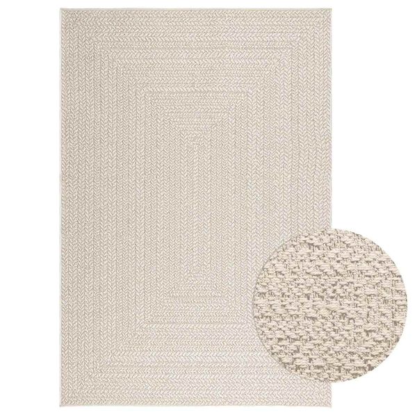 vidaXL Rug Cream Polypropylene 55.1x78.7 in UV-resistant materials Rug