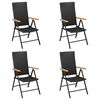 vidaXL Garden Dining Set Black and Brown