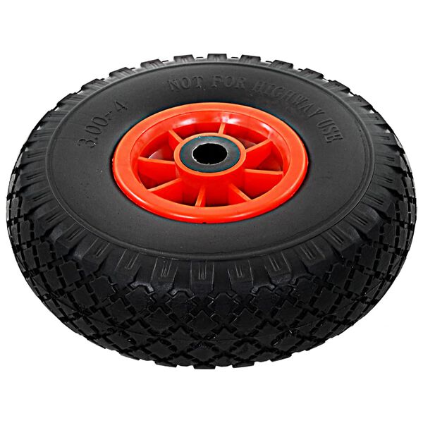 vidaXL Sack Truck Wheels 4 pcs Solid PU 3.00-4 (260x85)