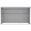 vidaXL Garden Shed Grey Galvanized Steel Large Garden Shed Rectangular