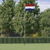 vidaXL Netherlands Flag Silver, Multicolor Aluminum, Polyester Standard