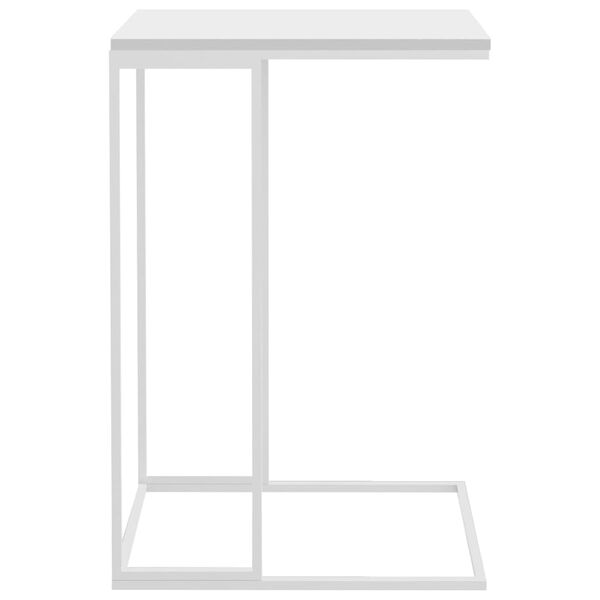 vidaXL Side Table White Engineered wood, Iron Compact Simplistic