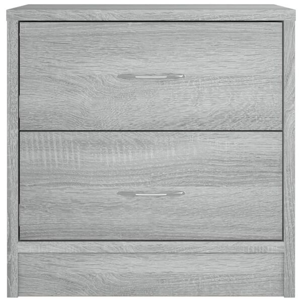 vidaXL Bedside Cabinet Set of 2 Grey sonoma Engineered wood Small