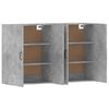 vidaXL Wall Mounted Cabinet Set of 2 Concrete grey Engineered wood, metal