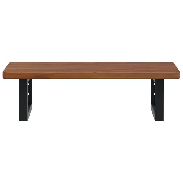 vidaXL Basin Shelf Wall Mounted Steel and Solid Wood Oak