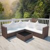 vidaXL Patio Furniture Brown Poly Rattan Medium Removable Covers