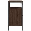 vidaXL Bathroom Sink Cabinet Brown Oak Engineered Wood, Powder-Coated Steel