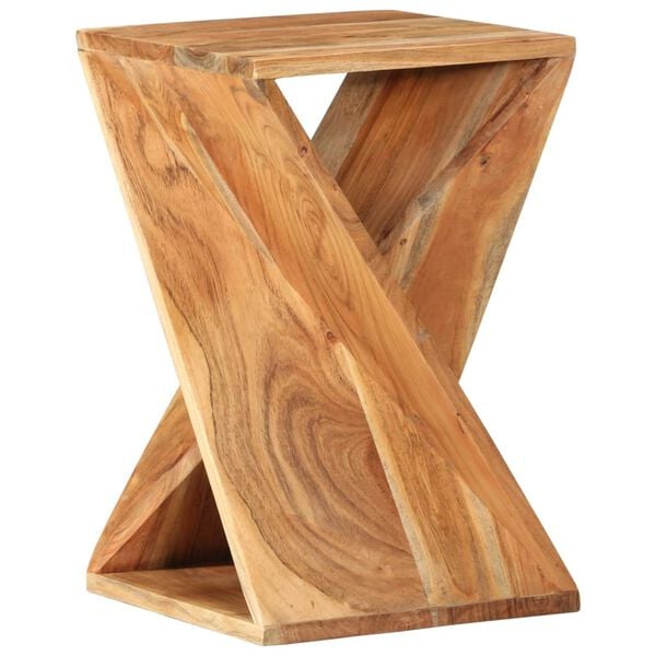 vidaXL Side Table Brown Solid Acacia wood Compact Durable Side Table