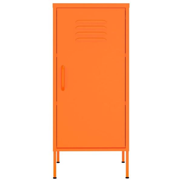 vidaXL Storage Cabinet Orange Steel Medium Storage Cabinet Rectangular