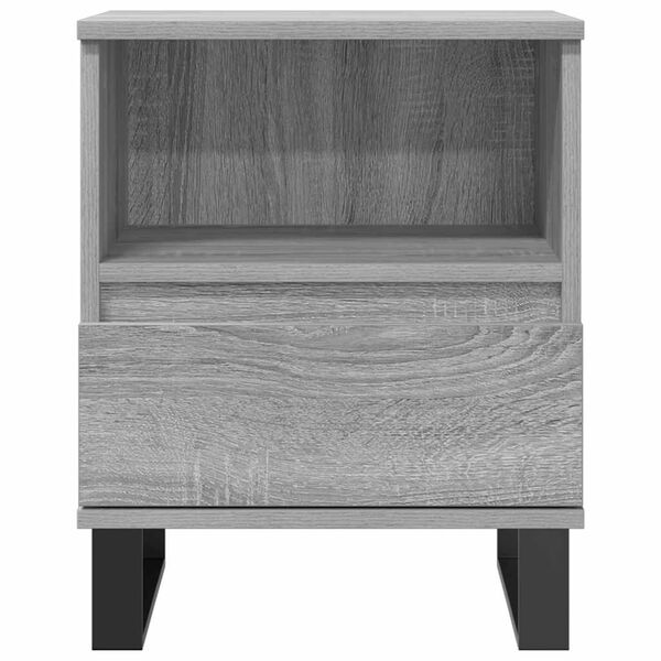 vidaXL Bedside Cabinet Grey Sonoma Engineered wood 15.7 x 13.8 x 19.7 in