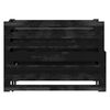 vidaXL Day Bed Black Solid Pine Wood 2x Convertible Day Bed