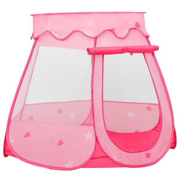 vidaXL Play Tent Pink Polyester, Steel, PE (polyethylene)