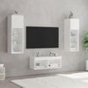 vidaXL TV Wall Cabinet White Engineered wood TV Wall Cabinet Rectangular