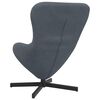vidaXL Egg Chair Dark Grey 24.80 x 28.74 x 35.43 in Velvet