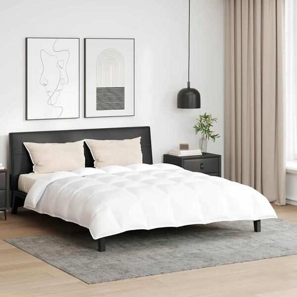 vidaXL Duvet Set with Pillow 3 pcs White Down Feather