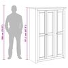 vidaXL Wardrobe White Solid Pine Wood Large Wardrobe Rectangular