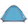 vidaXL Camping Tent Dome 4-Person Blue Waterproof