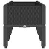 vidaXL Garden Planter Black Polypropylene 47.2 x 15.7 x 16.5 in Planters