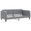 vidaXL Daybed With Trundle Light Grey Fabric Single