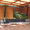 vidaXL Garden Lounge Set White Solid pinewood, fabric (100% polyester)