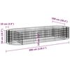 vidaXL Gabion Raised Bed Silver Galvanized Iron Large Durable