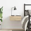 vidaXL Floating Nightstand Sonoma Oak Engineered Wood Compact