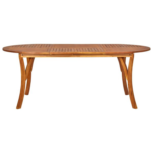 vidaXL Dining Set Black Solid acacia wood Large Seats Many Dining Set