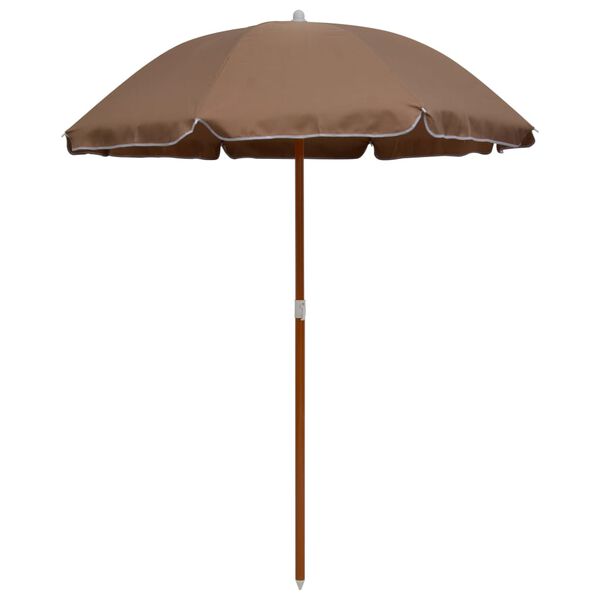 vidaXL Garden Parasol Taupe Polyester, steel 70.9 in