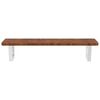 vidaXL Basin Shelf Wall Mounted Steel and Solid Wood Oak