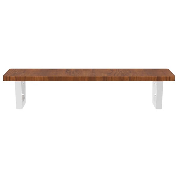 vidaXL Basin Shelf Wall Mounted Steel and Solid Wood Oak