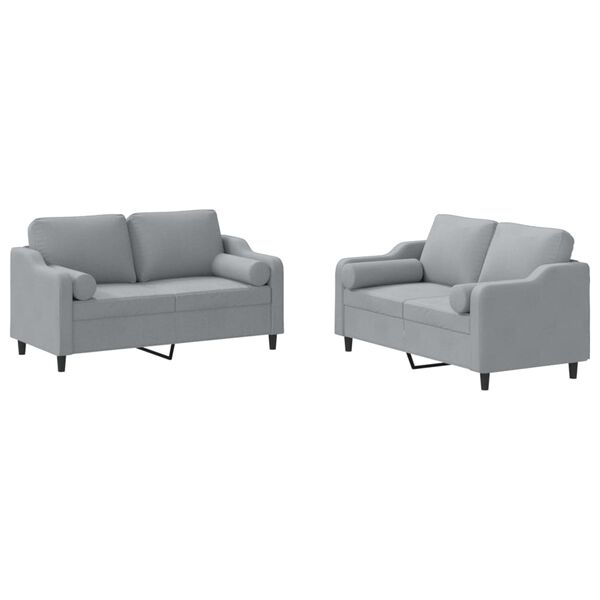 vidaXL Sofa Set Light grey