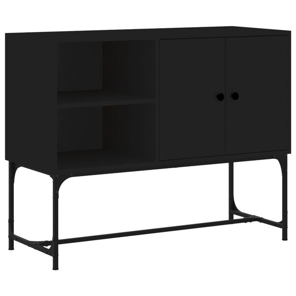vidaXL Sideboard Black Engineered wood, metal 39.4 in x 15.7 in x 31.3 in