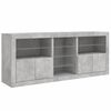 vidaXL Sideboard Concrete grey Engineered wood, glass Large Sideboard