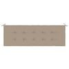 vidaXL Garden Bench Cushion Taupe 100% polyester 59.1 x 19.7 x 1.6 in