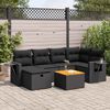 vidaXL Garden Sofa Set Black