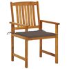 vidaXL Patio Chair Set of 4 Taupe Solid acacia wood One Size Durable