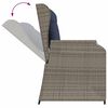 vidaXL Reclining Patio Bench Grey